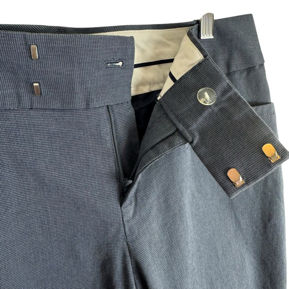 Banana Republic Blue Checkered Ryan Fit Mid Rise Straight Pants‎ Office Wear 10P - Picture 5 of 8